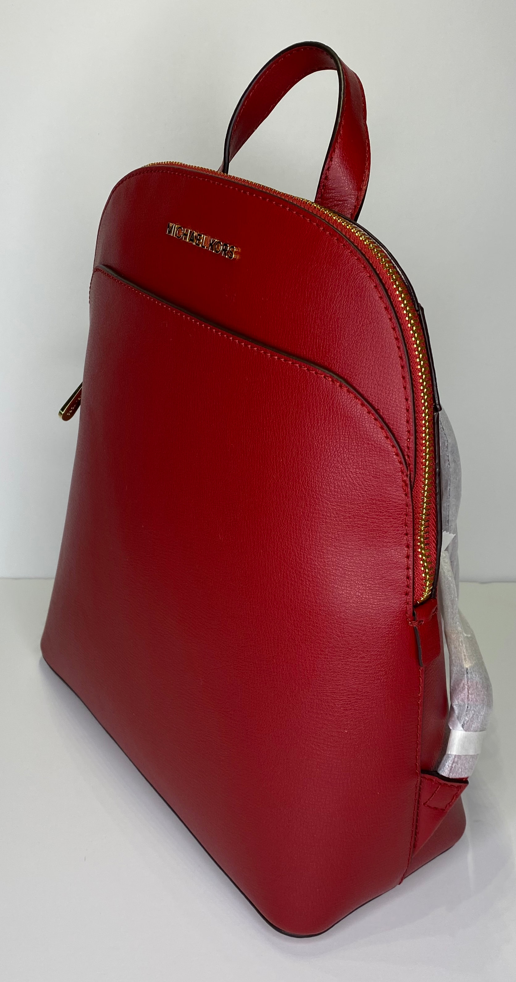 MICHAEL Michael Kors Emmy Large Dome Backpack bundled with Michael Kors  Large ZA Continental Wallet Scarlet Red