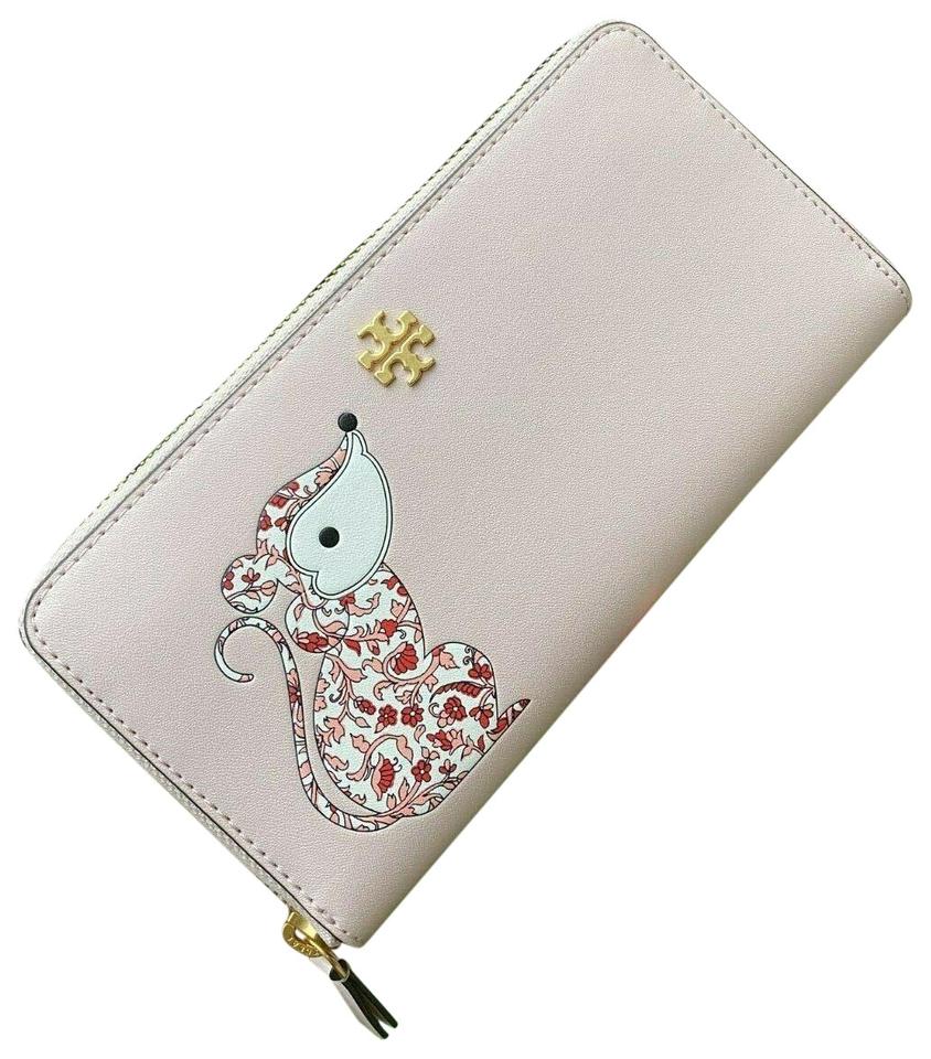 Tory Burch Carter Continental Wallet Ruby The Rat Shell Pink