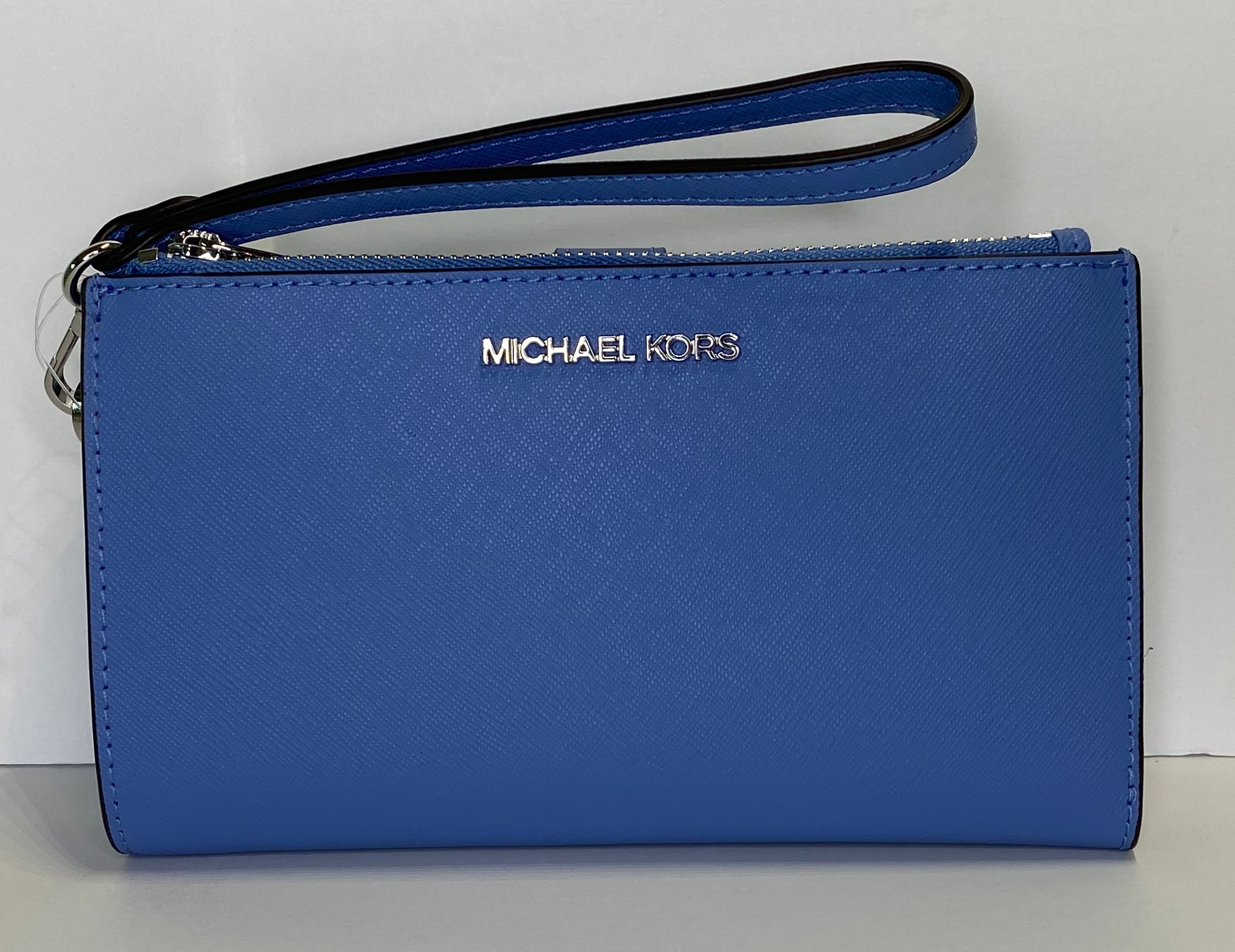 MICHAEL Michael Kors Ciara Large TZ Satchel bundled with Jet Set Double Zip  Wristlet/Wallet (French Blue)